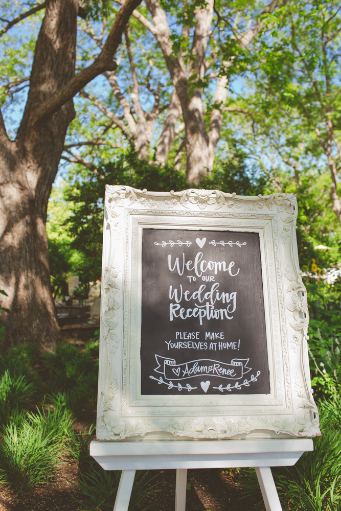 Welcome Sign at Wedding