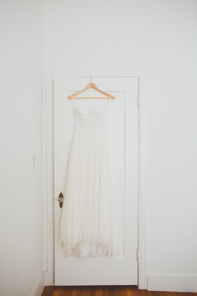 Wedding Dress on Door
