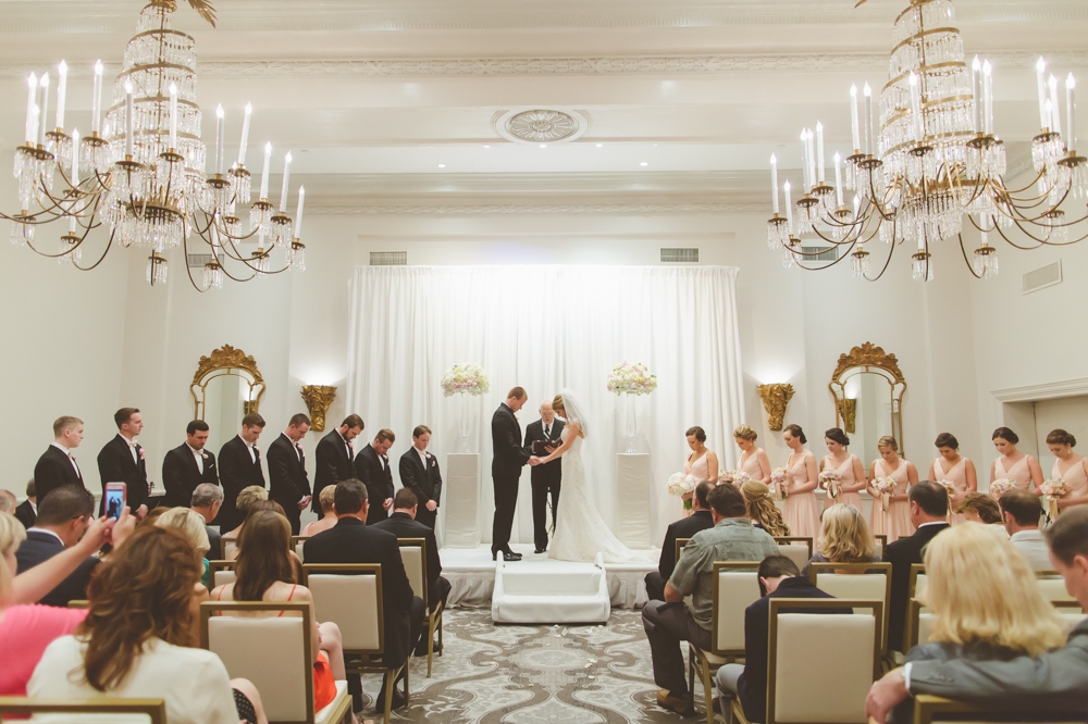 wedding ceremony at St. Anthony Hotel