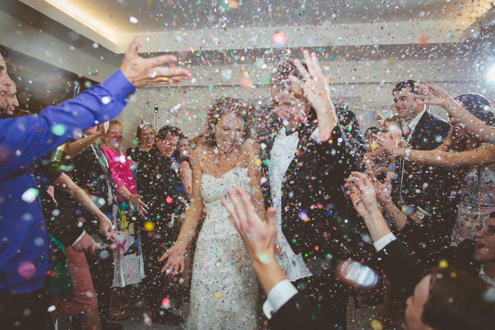 Confetti Exit at Wedding