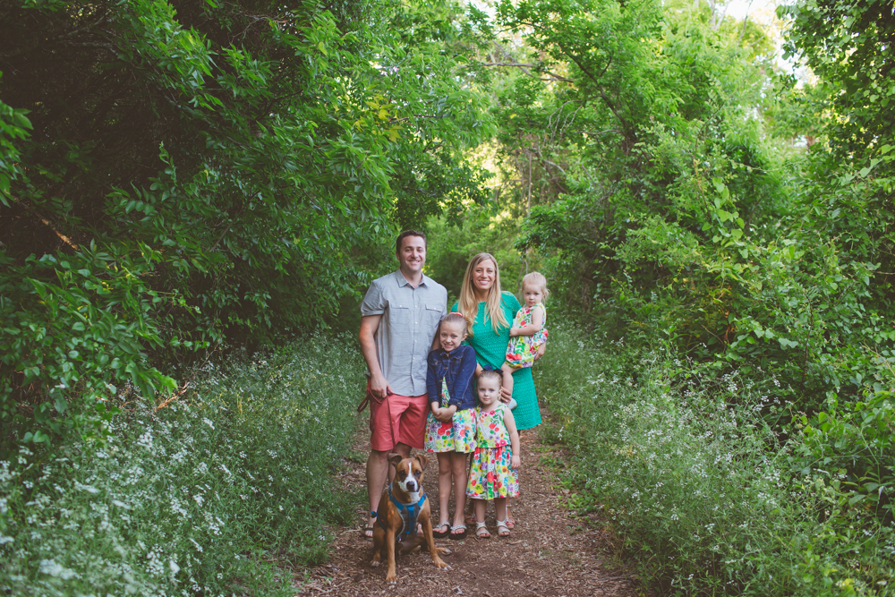 family on a trail