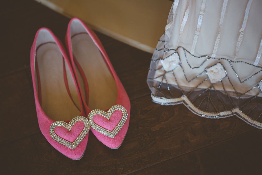 pink heart high heels