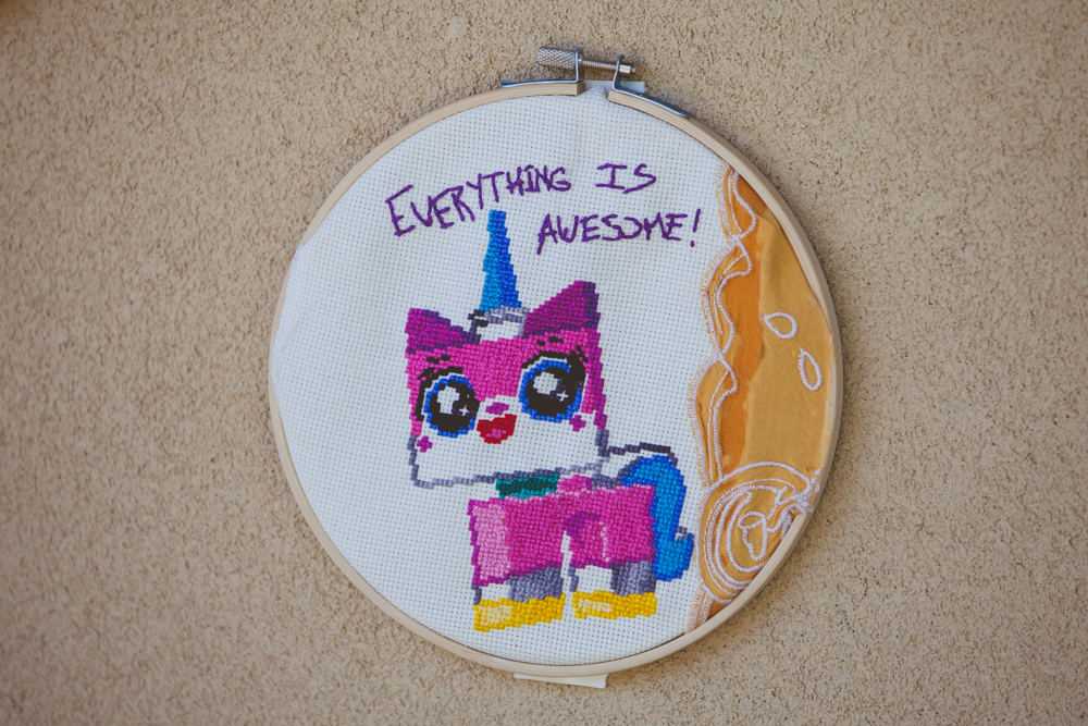 everything is awesome lego movie embroidery