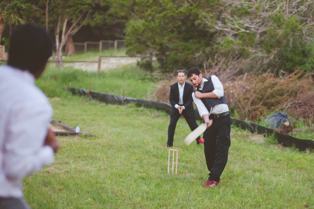playing cricket at a wedding