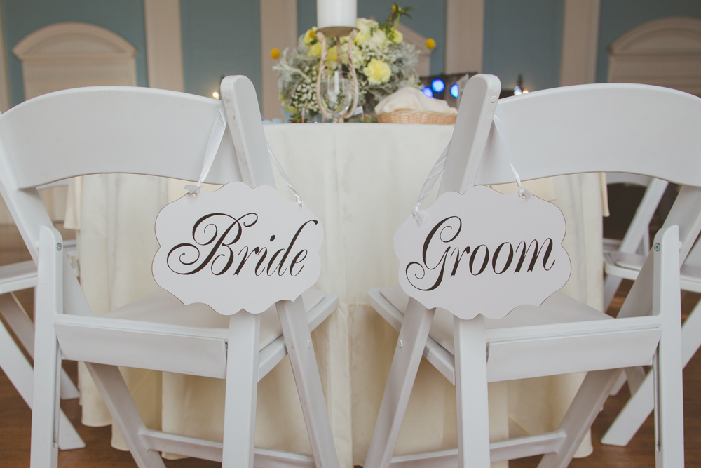 Bride and Groom Wooden Signs