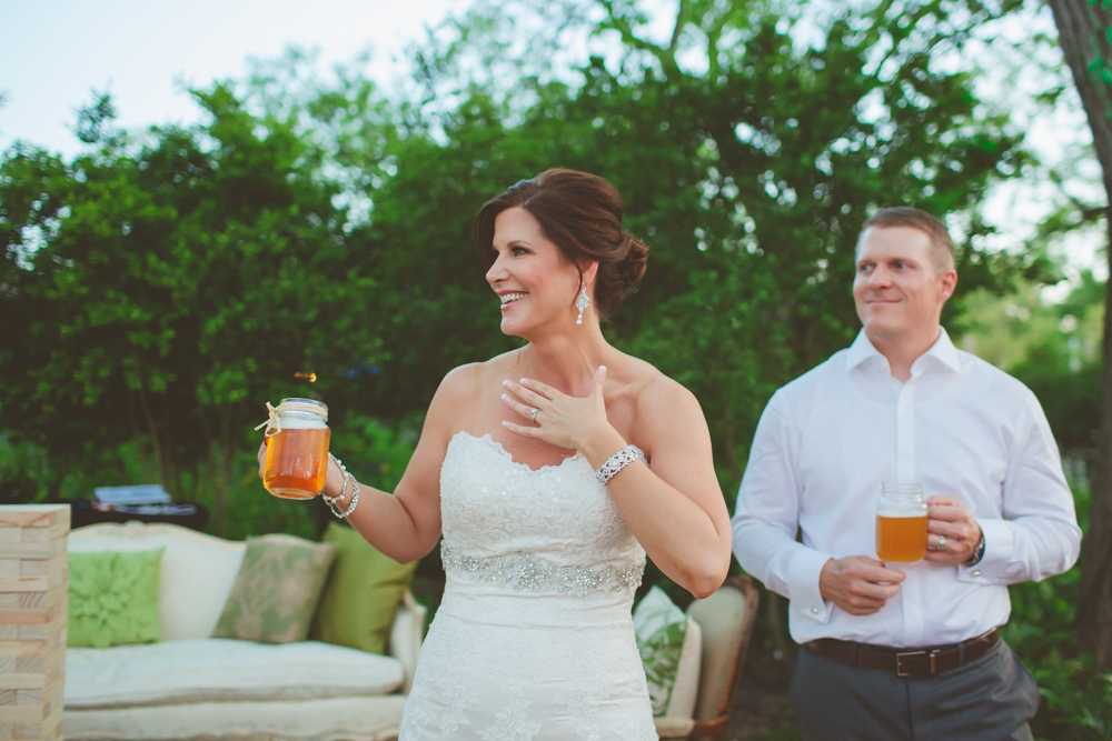 bride giving a toast