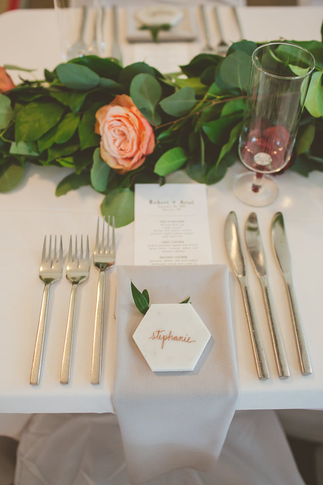 Hexagon place cards