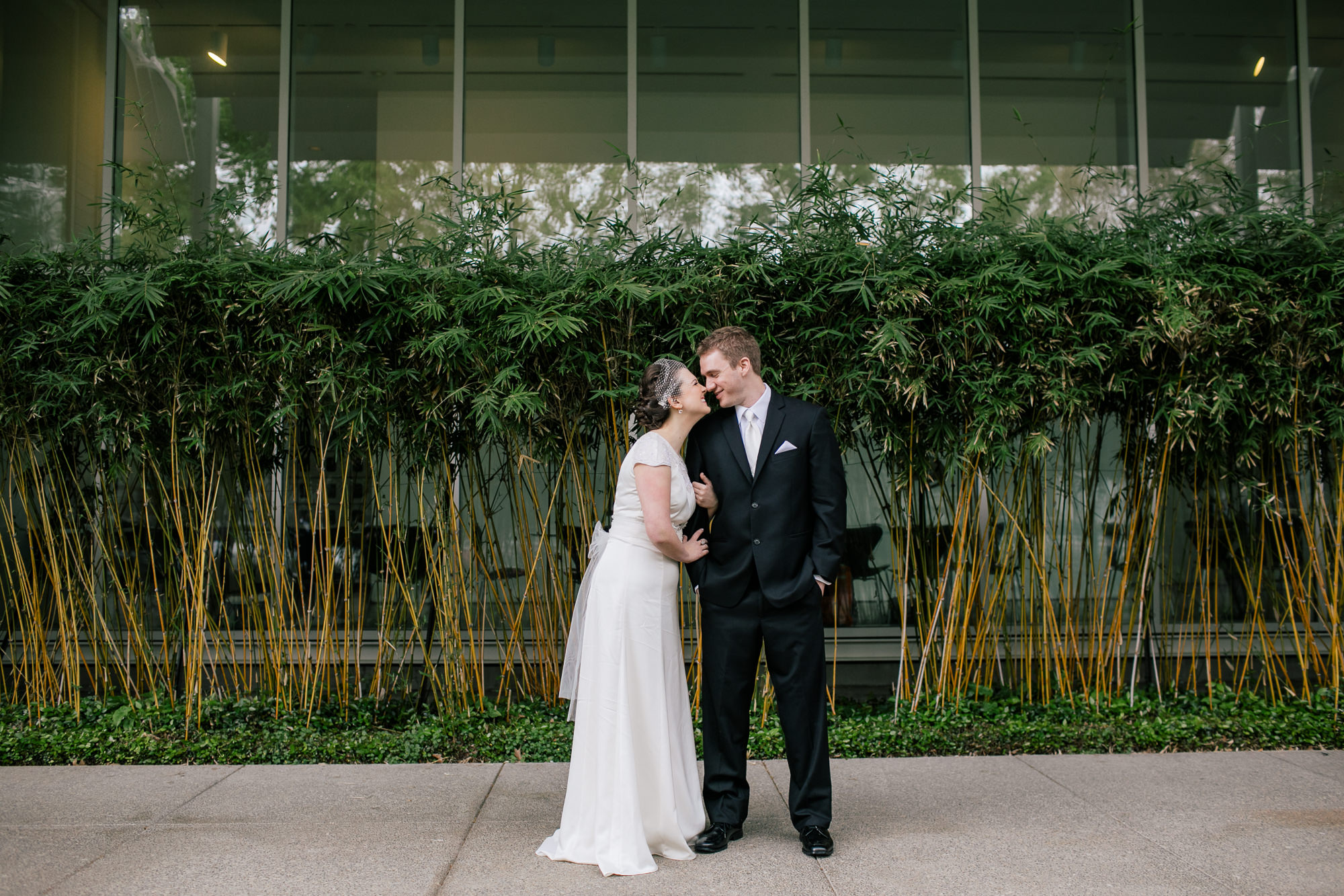 Bride and Groom at The Menil