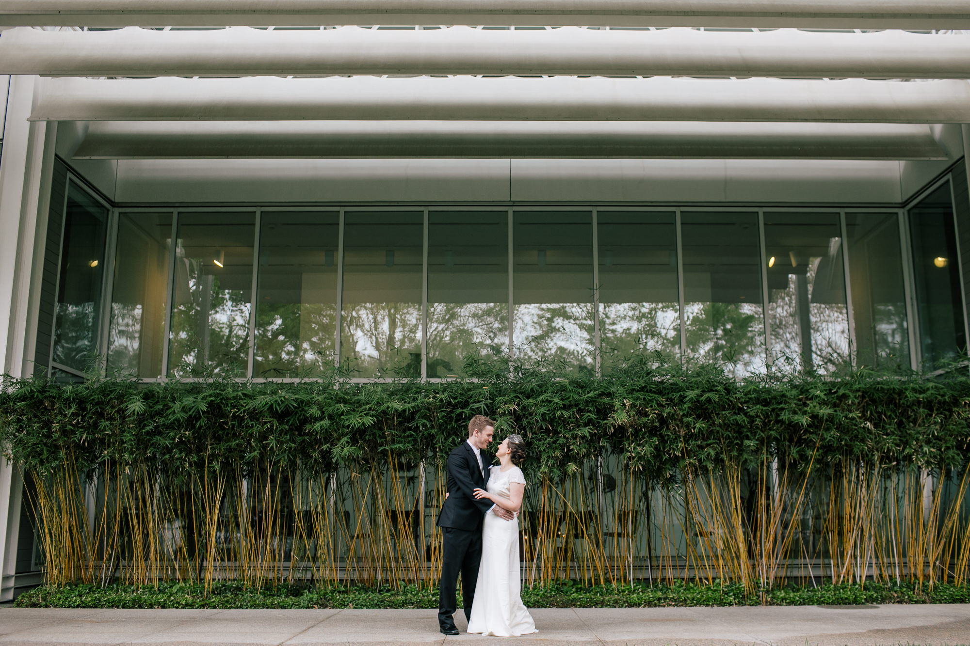 Bride and Groom at The Menil