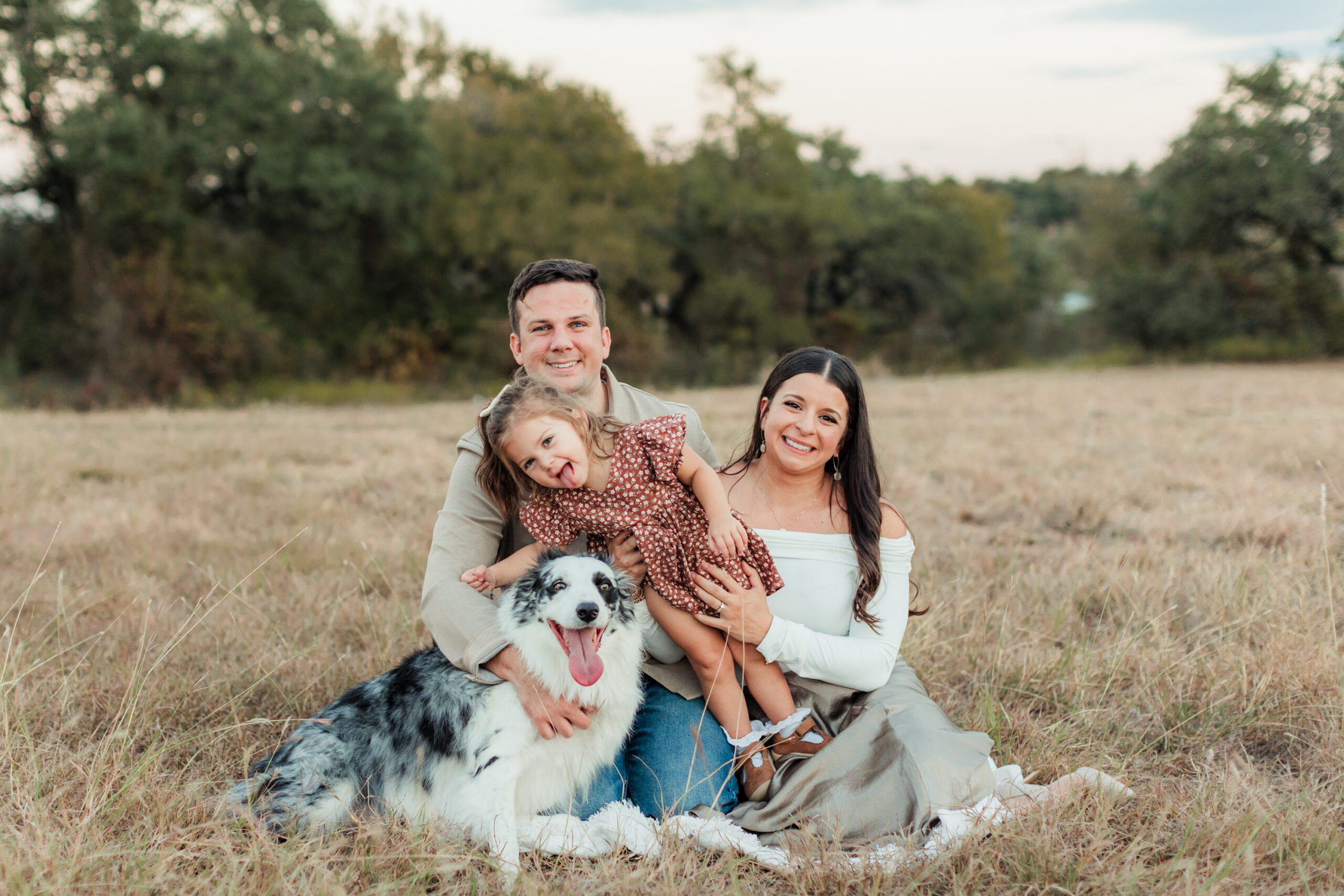 Austin Family Session with dog in the park