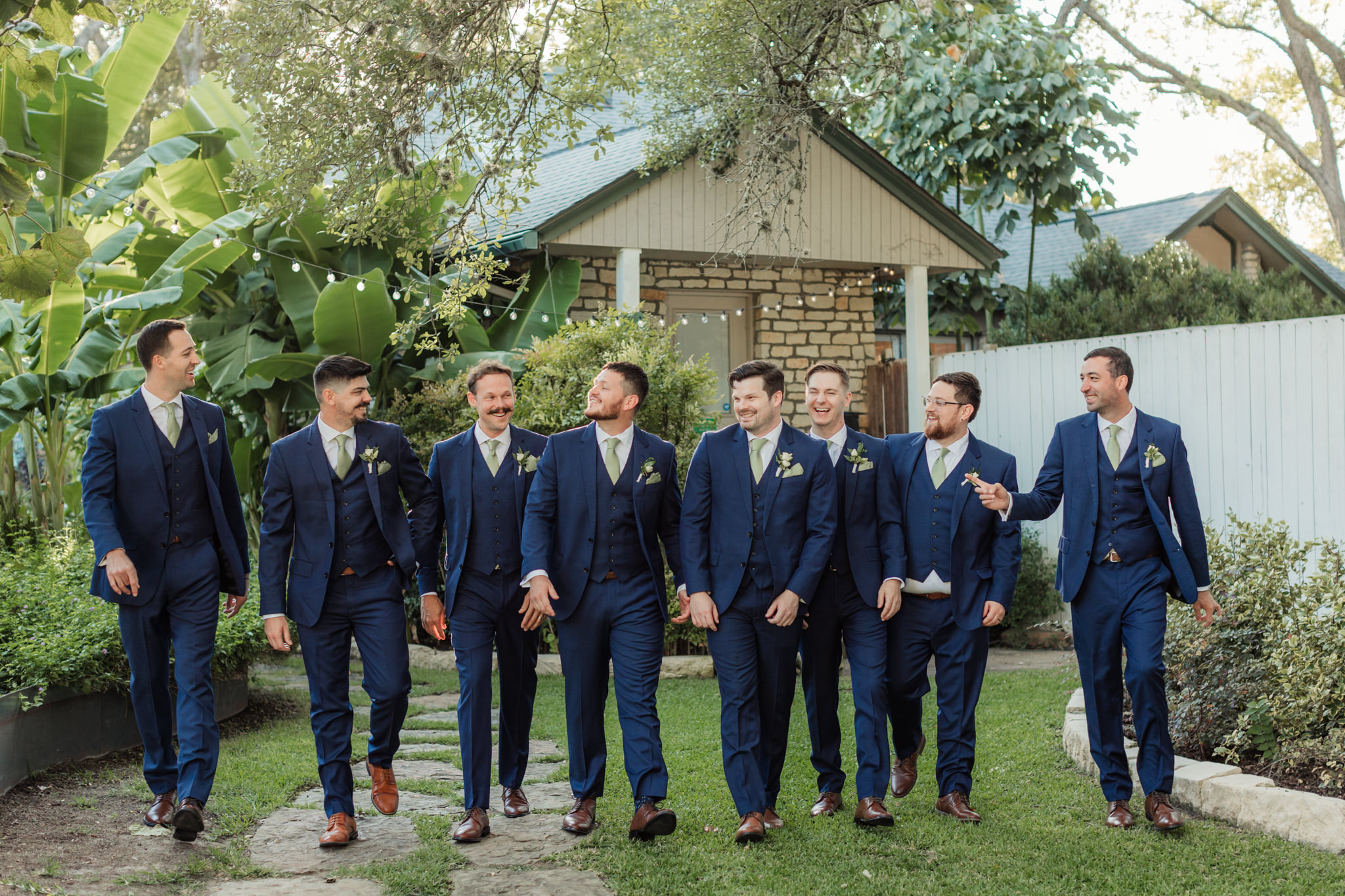 Hummingbird House groom and groomsmen 