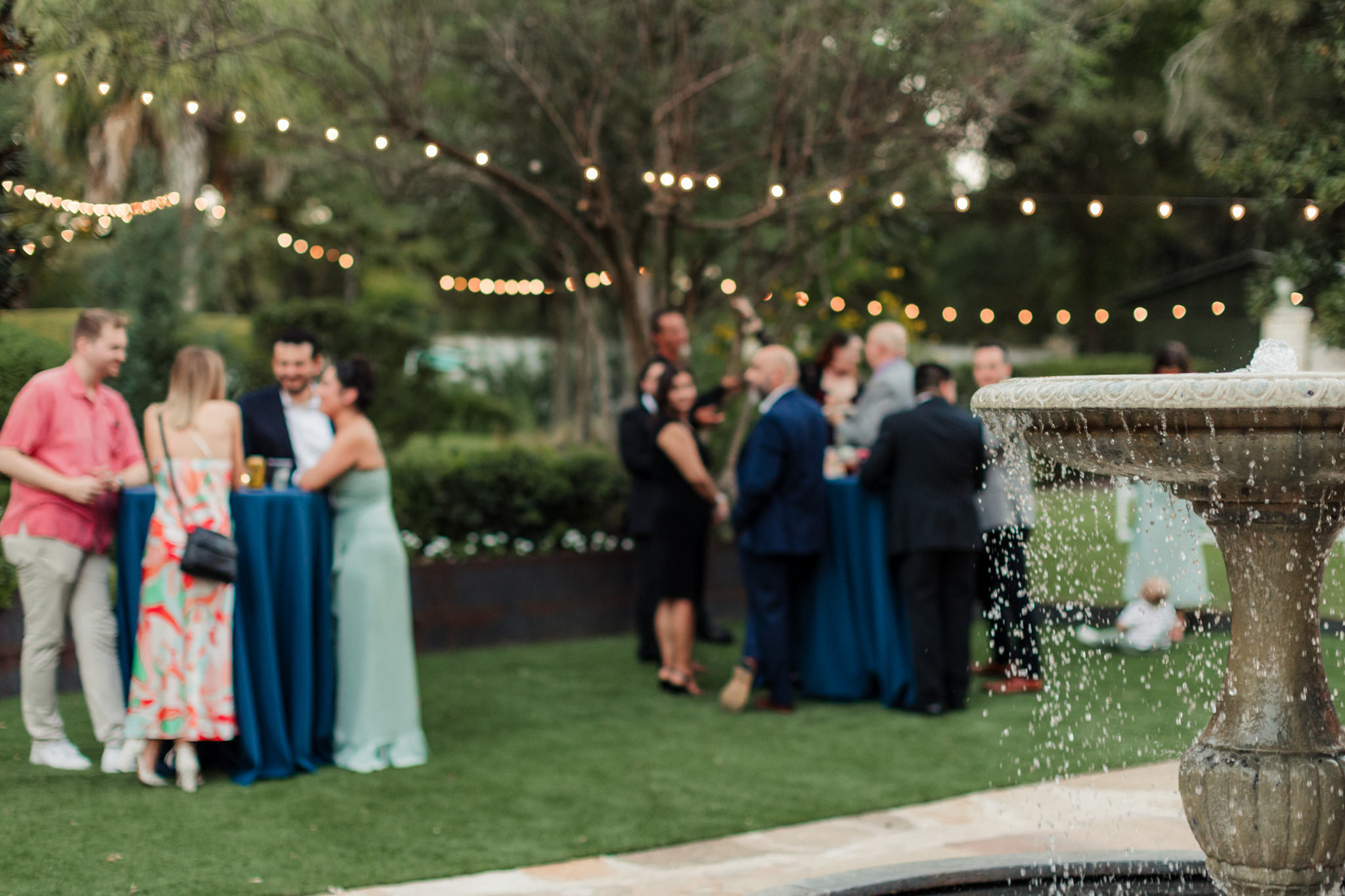 cocktail hour, guests mingling