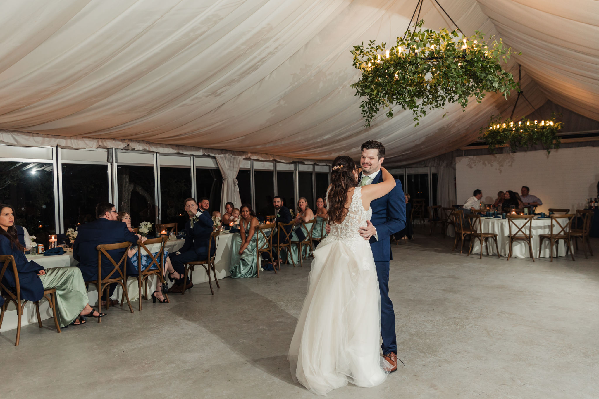 bride and groom first dance